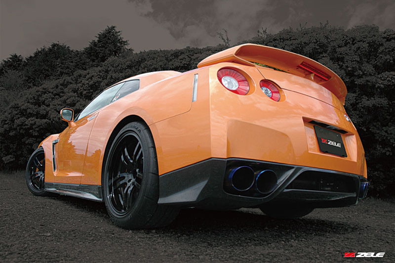 ZELE R35 GT-R カーボンリアアンダースポイラー